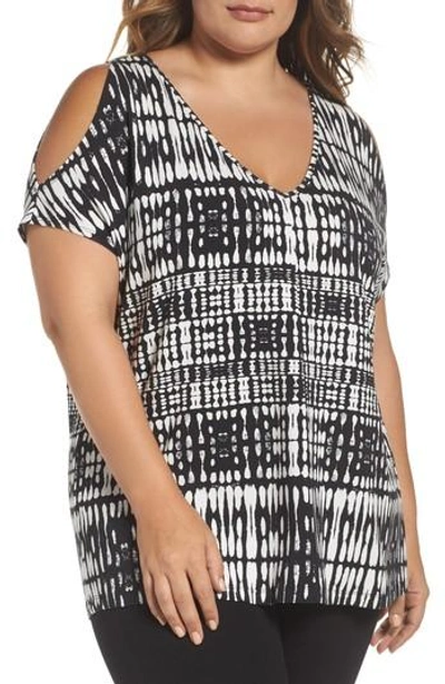 Tart Rocky Cold Shoulder Top In Sunbleached Ikat