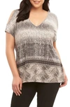 Tart Rocky Cold Shoulder Top In Printed Gradient