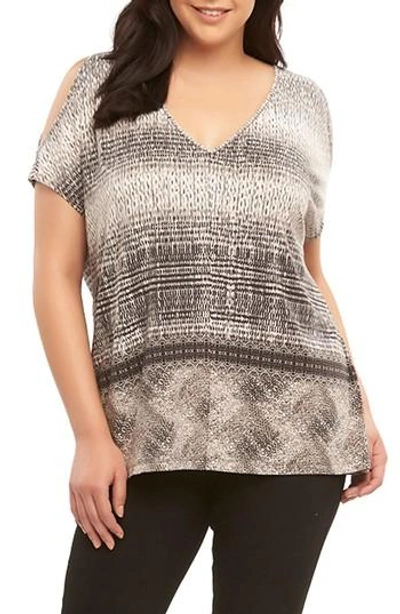 Tart Rocky Cold Shoulder Top In Printed Gradient