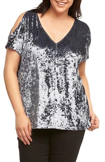 Tart Rocky Cold Shoulder Top In Slate