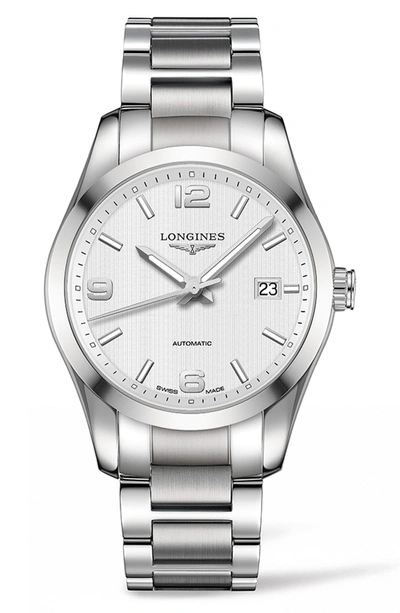 Longines Conquest Classic Automatic Bracelet Watch, 40mm In Silver
