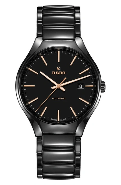 Rado True Automatic Ceramic Bracelet Watch, 40mm In Titanium