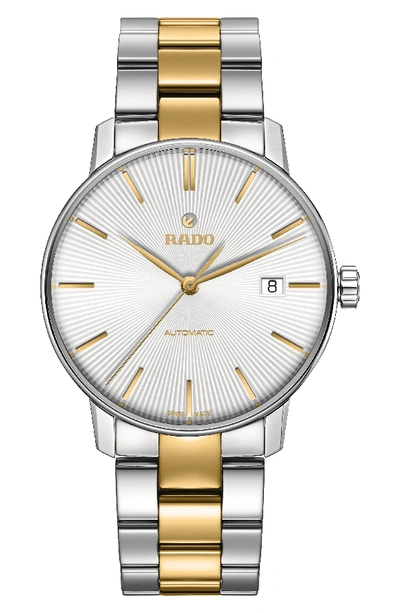 Rado Coupole Classic Automatic Stainless Steel & Rose Gold Ceramos Watch, 38mm In Silver/ Gold