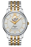 Tissot Tradition Bracelet Watch, 40mm In Silver/ Gold