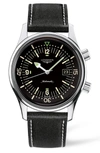 Longines Heritage Legend Diver Automatic Synthetic Strap Watch, 42mm In Black
