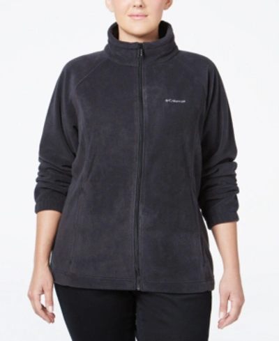 Columbia Plus Size Benton Springs Fleece Jacket In Charcoal Heather