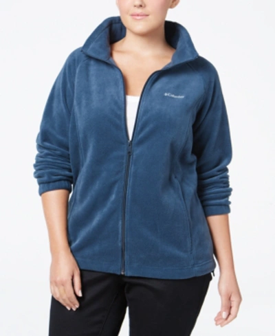 Columbia Plus Size Benton Springs Fleece Jacket In  Navy