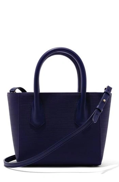 Dagne Dover Signature Petite Coated Canvas Tote - Blue In Dagne Blue