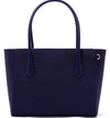 Dagne Dover Signature Legend Coated Canvas Tote - Blue In Dagne Blue
