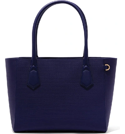 Dagne Dover Signature Classic Coated Canvas Tote In Dagne Blue