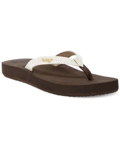 Reef Star Cushion Sassy Flip Flops Women's Shoes In Brown,gold