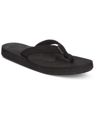 Reef Sandy Love Womens Flip-flops Wedge Thong Sandals In Black