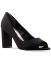 Nina Farlyn Peep-toe Pumps Women's Shoes In Black