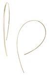 Lana Jewelry Hooked On Hoop Small 14k Yellow Gold Flat Hook Earrings