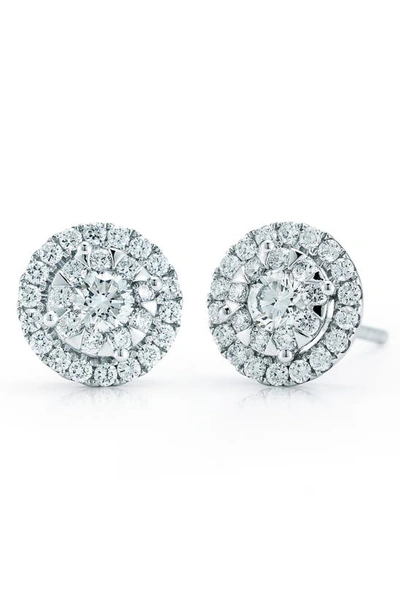 Kwiat 'sunburst' Diamond Stud Earrings In White Gold