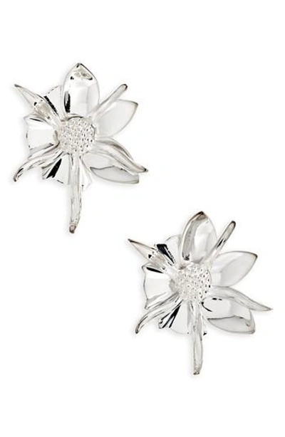 Meadowlark Medium Wildflower Stud Earrings In Silver