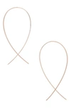 Lana Jewelry Medium Upside Down Hoop Earrings In Rose Gold