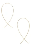 Lana Jewelry Medium Upside Down Hoop Earrings In Yellow Gold