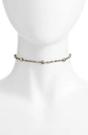 Ela Rae Diana Semiprecious Stone Satellite Choker In Labradorite / Pyrite