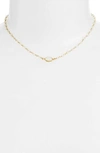 Ela Rae Libi Semiprecious Stone Collar Necklace In Moonstone