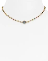 Ela Rae Libi Semiprecious Stone Collar Necklace In Tourmaline / Labradorite