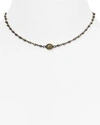 Ela Rae Libi Semiprecious Stone Collar Necklace In Pyrite / Labradorite