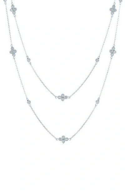 Kwiat 'diamond Strings' Long Diamond Station Necklace In White Gold