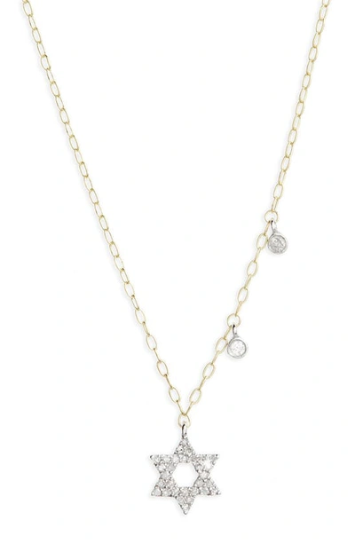 Meira T Diamond Star Of David Pendant Necklace In White/gold