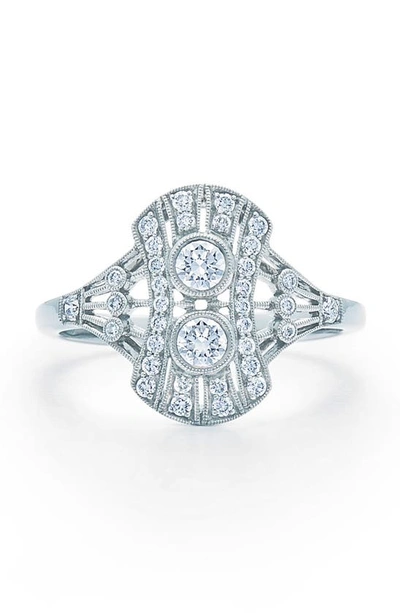 Kwiat Vintage Oval Diamond Ring In White Gold