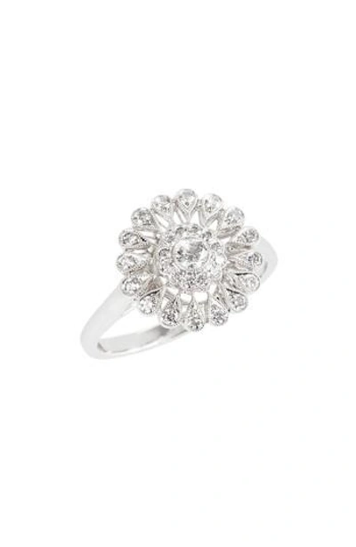 Kwiat Vintage Flower Diamond Ring In White Gold