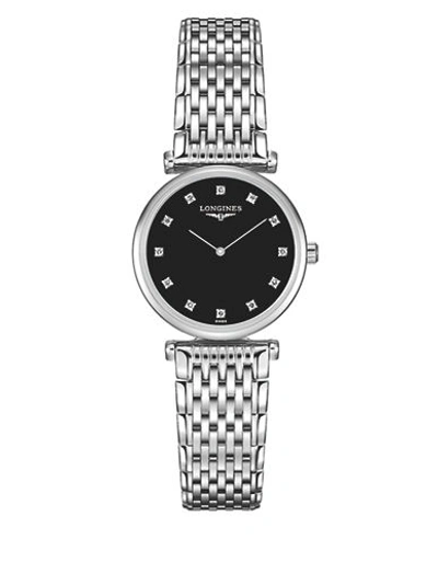 Longines Diamond Bracelet Watch, 24mm In Silver/ Black/ Silver