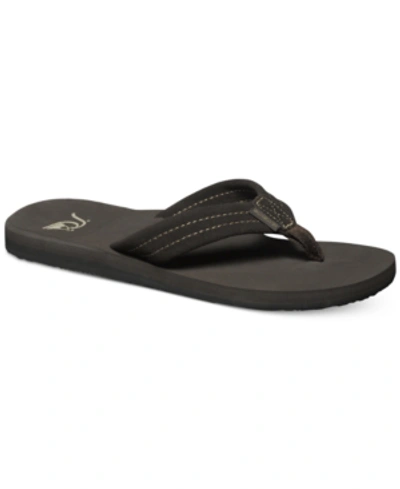 Quiksilver Men's Carver Suede Flip Flops In Demitasse