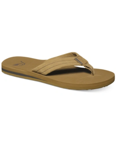 Quiksilver Men's Carver Suede Flip Flops In Tan