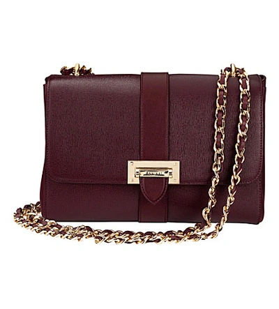 Aspinal Of London Lottie Chain-strap Leather Bag In Burgundy