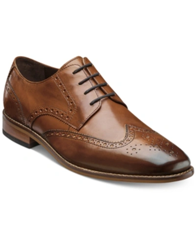 Florsheim Men's Marino Wingtip Oxfords, Created For Macy's Men's Shoes In Saddle Tan
