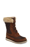 Helly Hansen Arosa Waterproof Boot With Faux Fur Trim In Whiskey / Coffe Bean / Inc