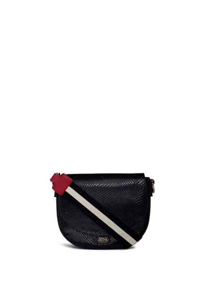 Frances Valentine 'ellen' Mini Snake Embossed Leather Saddle Bag