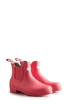 Hunter Original Waterproof Chelsea Rain Boot In Rowan Pink