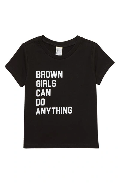 Typical Black Tees Babies' Kids' Brown Girls Can Do Anything Graphic Tee In Black