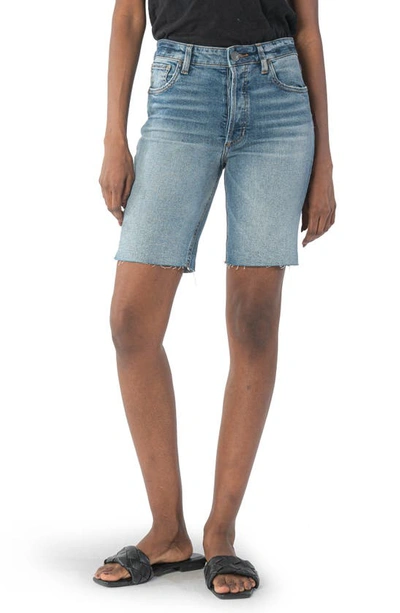 Kut From The Kloth Margot High Waist Cutoff Denim Bermuda Shorts In Positive