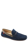 Marc Joseph New York Wood Road Driving Shoe In Navy Suede
