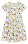 Tucker + Tate Kids' Print Short Sleeve Dress In Grey Heather Sunshine Floral