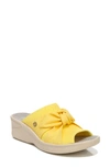 Bzees Smile Wedge Slide Sandal In Yellow