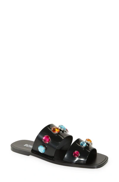 Schutz Women's Lizzie Embellished Slide Sandals In Black