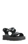 Wolky Medusa Sandal In Black Reflex Leather