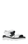 Wolky Medusa Sandal In White Reflex Leather