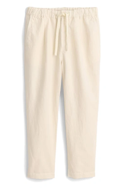 Alex Mill Drawstring Pleated Crop Pants In Natural