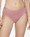 Calvin Klein Women's Pure Ribbed Hipster Underwear Qf6444 In Red Grape