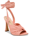 Sam Edelman Women's Lenora Soft Volume Ankle Tie Sandals Women's Shoes In Canyon Clay Linen