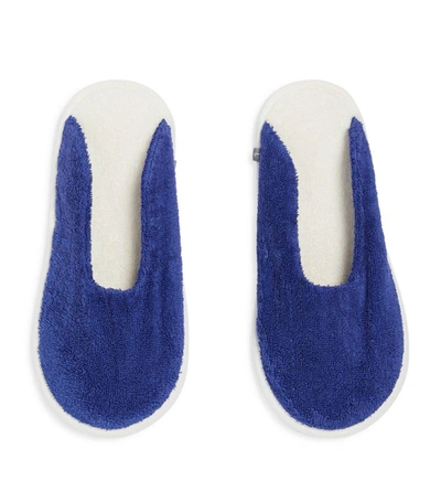 Abyss & Habidecor Egyptian Cotton Fino Slippers In Blue